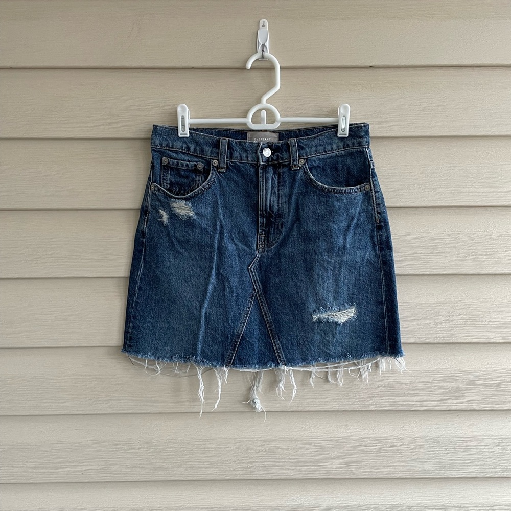Everlane Reconstructed Denim Skirt